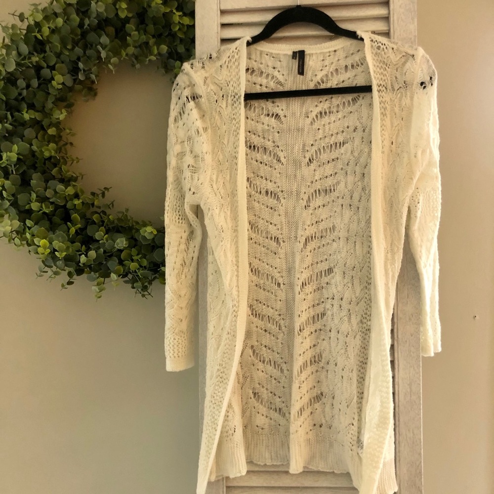 Long White Cardigan